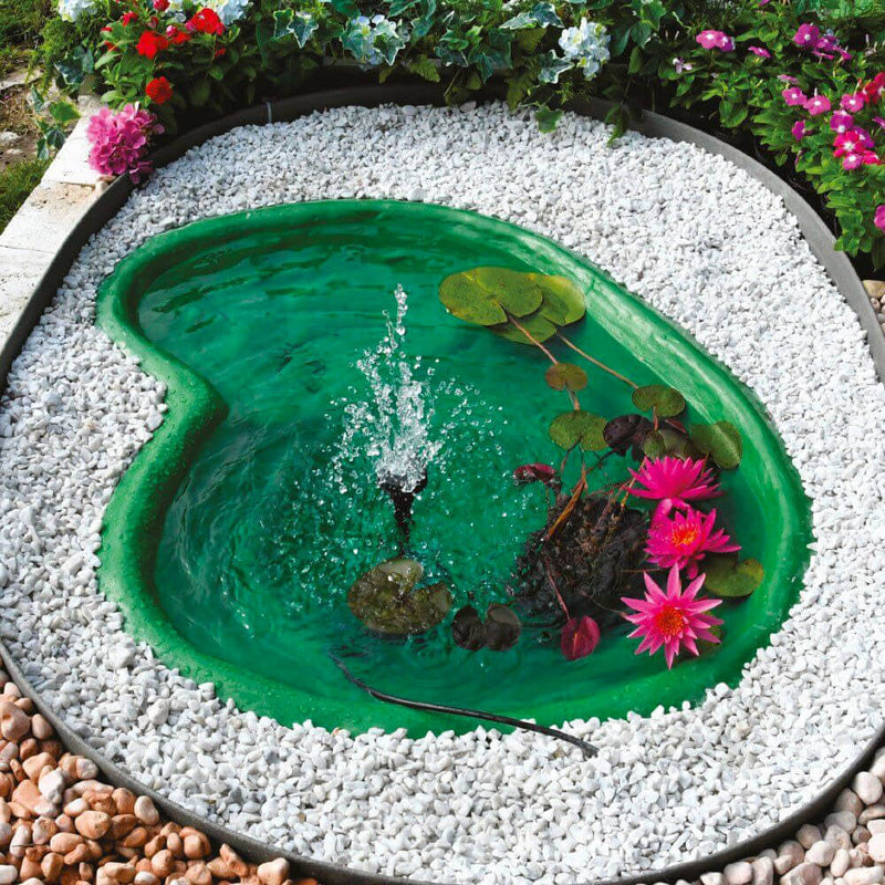 Laghetto Artificiale Verde da Giardino 110x78x28 cm 120 Litri-2