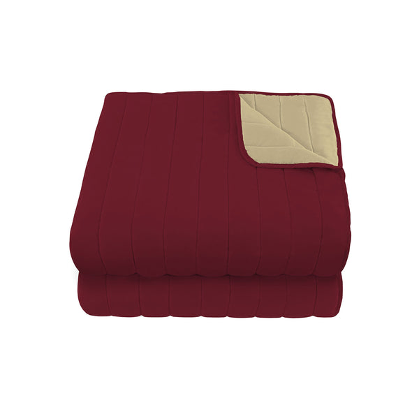 Doubleface Quilt 100gr Bordeaux/Creme Verschiedene Größen online