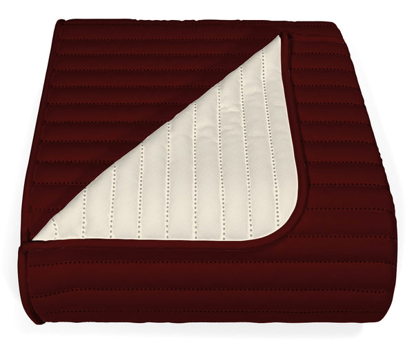 Doubleface Quilt 100gr Bordeaux/Creme Verschiedene Größen acquista