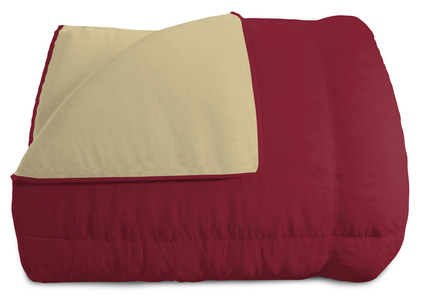 Doubleface Winterdecke 300gr Bordeaux/Creme sconto