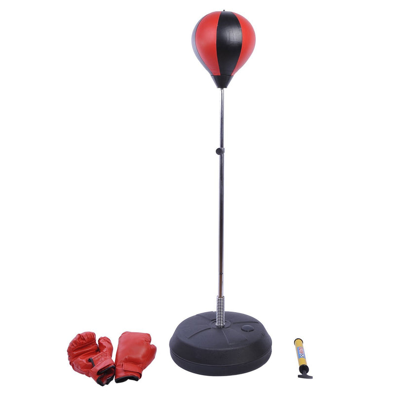 Sacco da Boxe Punching Ball con Guantoni e Pompa -1