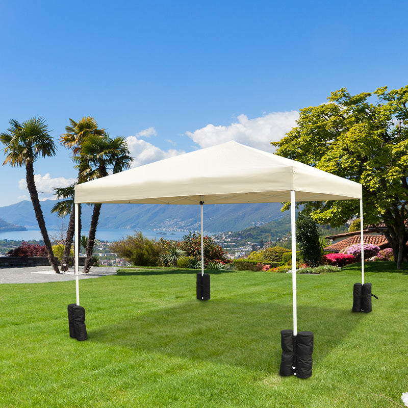 Set 4 Piedistalli Zavorra per Ancoraggio Gazebo con chiusura a Velcro Nero-2