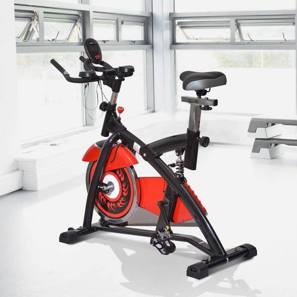 Spin Bike Indoor Aerobic Training mit schwarzer und roter LED-Anzeige prezzo