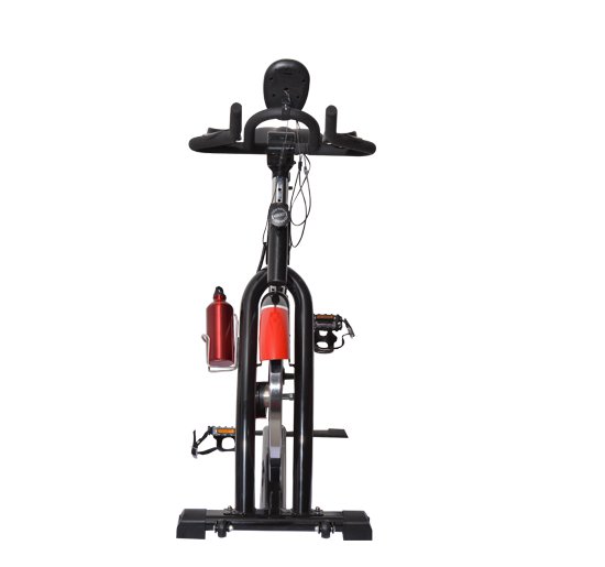 Spin Bike Indoor Allenamento Aerobico con Display a LED Nero e Rosso -7