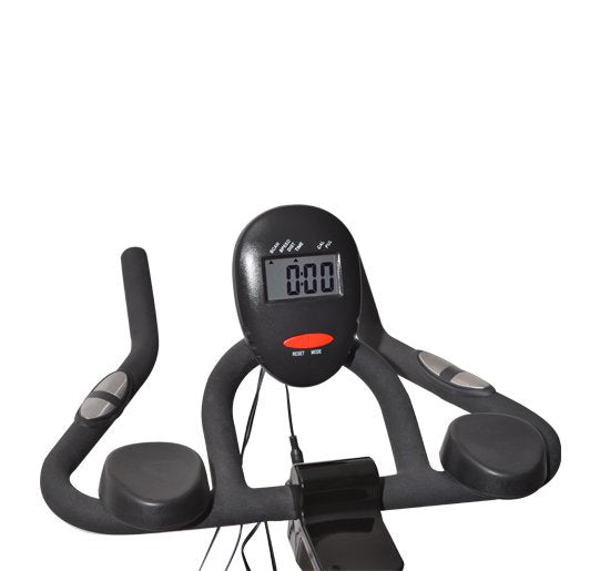 Spin Bike Indoor Allenamento Aerobico con Display a LED Nero e Rosso -8