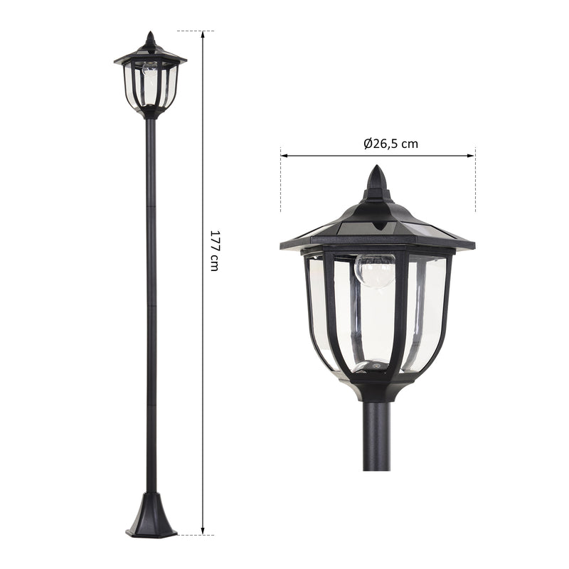 Lampione da Giardino LED a Energia Solare H177 cm  Vincent-3