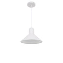 Lampada Design a Sospensione Corpo in Metallo Bianco Ø34,5x28 cm -1