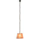 Lampadario a Sospensione con Corda di Canapa Lunghezza Regolabile Beige Ø35x160H cm -1