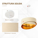 Lampadario a Soffitto Moderno a Sospensione E27 Ø50x136 cm  Beige e Oro-5