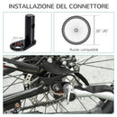 Rimorchio per Cani da Bicicletta Azzurro e Nero 130x90x110 cm -9