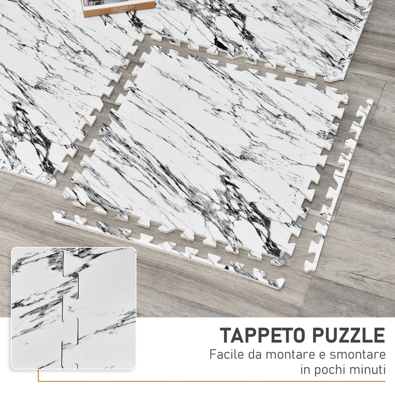 Tappeto Puzzle per Bambini 182,5x182,5 cm in EVA Bianco-5