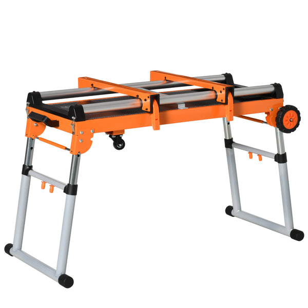 online Klappbare 5-in-1-Werkbank 131 x 55,5 x 86 cm aus Metall und orangefarbenem Aluminium