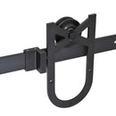 Binario per Porte Scorrevoli con Kit di Accessori in Acciaio Nero 100 cm sm 110mm -8