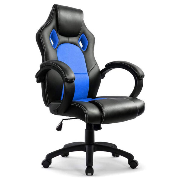 Ergonomischer Gaming-Stuhl 73x122,5x160 cm in schwarzem und blauem Kunstleder online