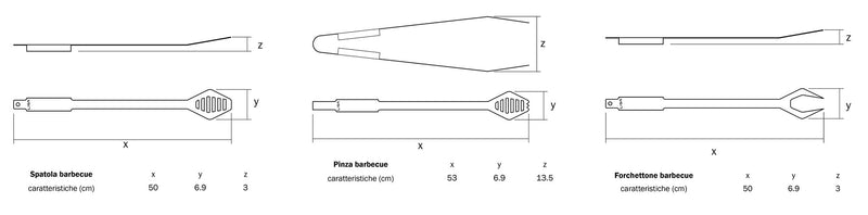 Set 3 Utensili per Barbecue in Acciaio Inox Lisa Luxury-10