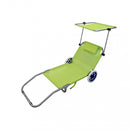 Spiaggina Carrello Pieghevole Steel con Tetto 145x52x62 h cm in Textilene Blu-2