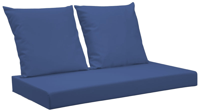 Cuscini per Pallet 120x80 cm Seduta e Schienale in Similpelle Mariotti Belem Blu-2