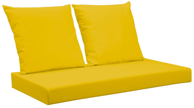 Cuscini per Pallet 120x80 cm Seduta e Schienale in Similpelle Mariotti Belem Giallo-2