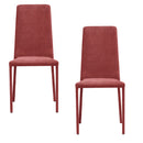 Set 2 sedie Imbottite 45x52x91 cm In Tessuto Savoy  Betty Plus Rosso-1