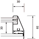 Bacheca con Ante Scorrevoli 72x98,2x5,9 cm in Alluminio Fondo Magnetico Silver-4