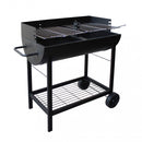 Barbecue a Carbonella 100x47x94 h cm in Acciaio Nero-1