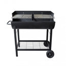 Barbecue a Carbonella 100x47x94 h cm in Acciaio Nero-2