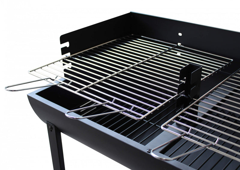 Barbecue a Carbonella 100x47x94 h cm in Acciaio Nero-4