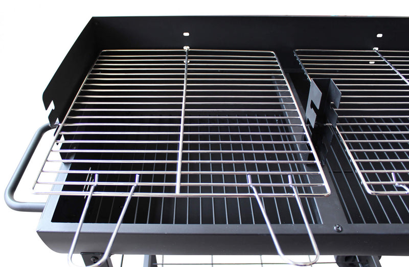 Barbecue a Carbonella 100x47x94 h cm in Acciaio Nero-5