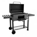 Barbecue a Carbonella 160x65x107,5 h cm in Metallo Nero-2