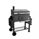 Barbecue a Carbonella 160x65x107,5 h cm in Metallo Nero-3