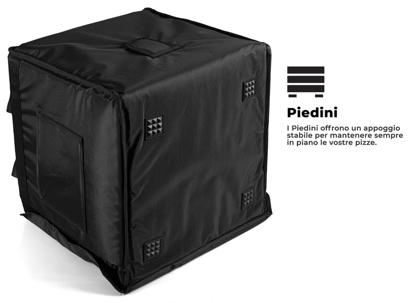 Borsa Termica Rigida Magnetica Porta Pizze da Asporto 10 Cartoni Safemi Magnetic 10 Nera-6