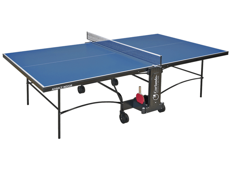 Tavolo da Pin Pong con Piano Blu e Ruote per Esterno Garlando Advance Outdoor-1