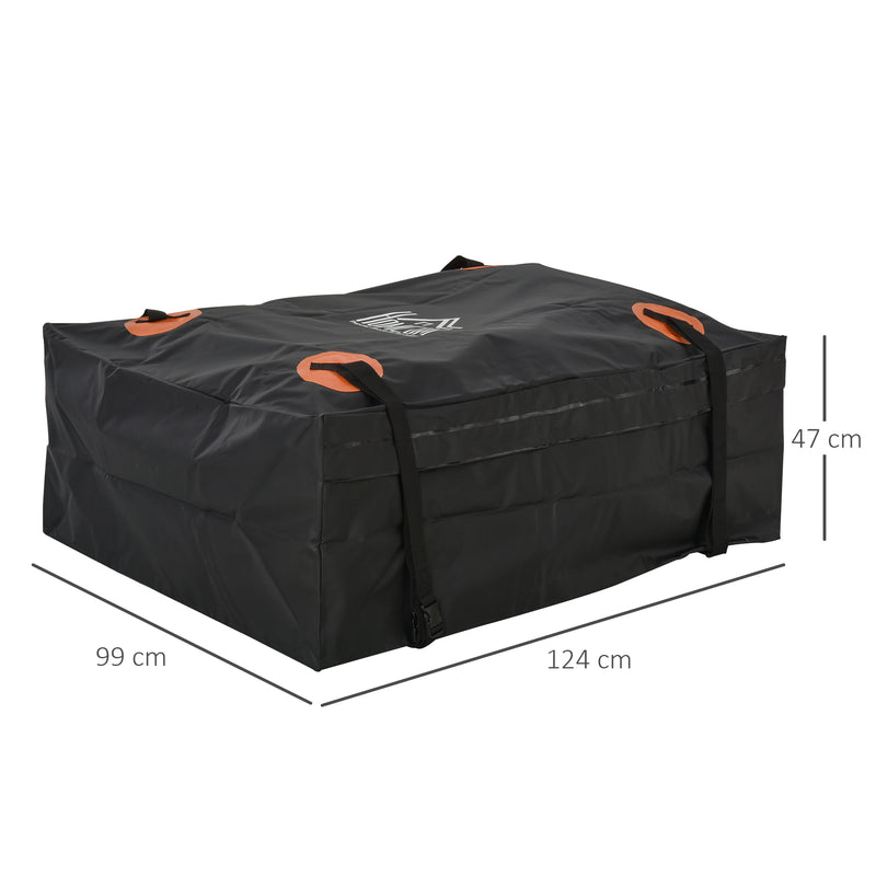 Borsa Portatutto per Tetto Auto 124x99x47 cm 566 L in PVC  Nera-3