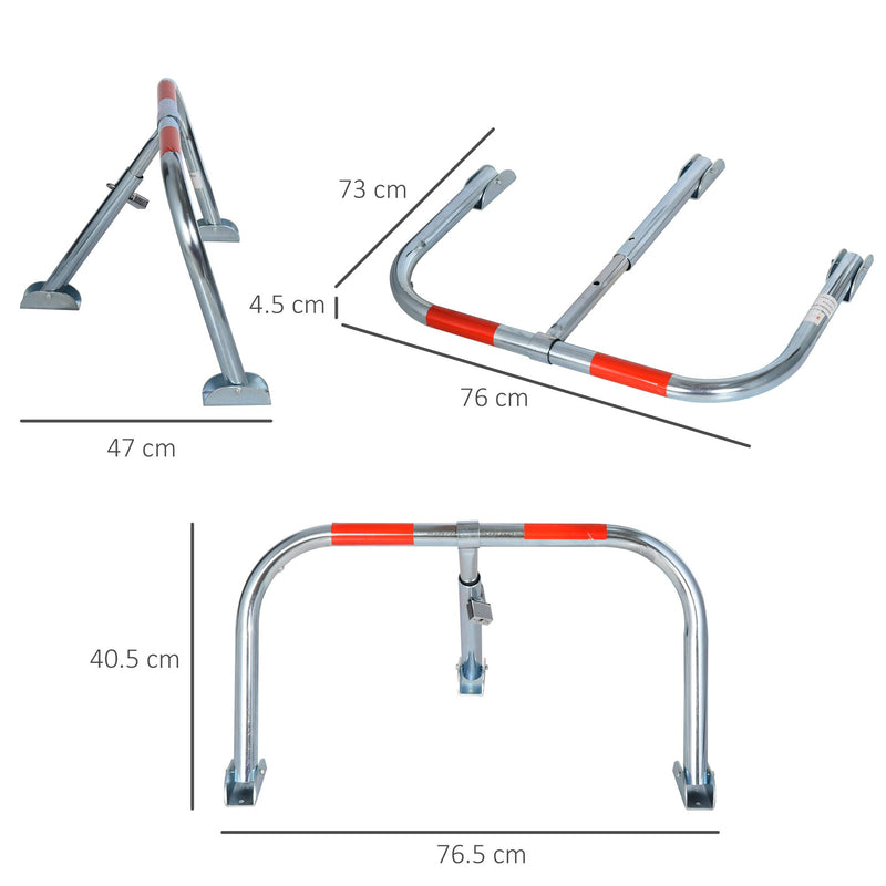 Barriera Dissuasore di Parcheggio Sosta 76,5x47x40,5 cm in Metallo -3