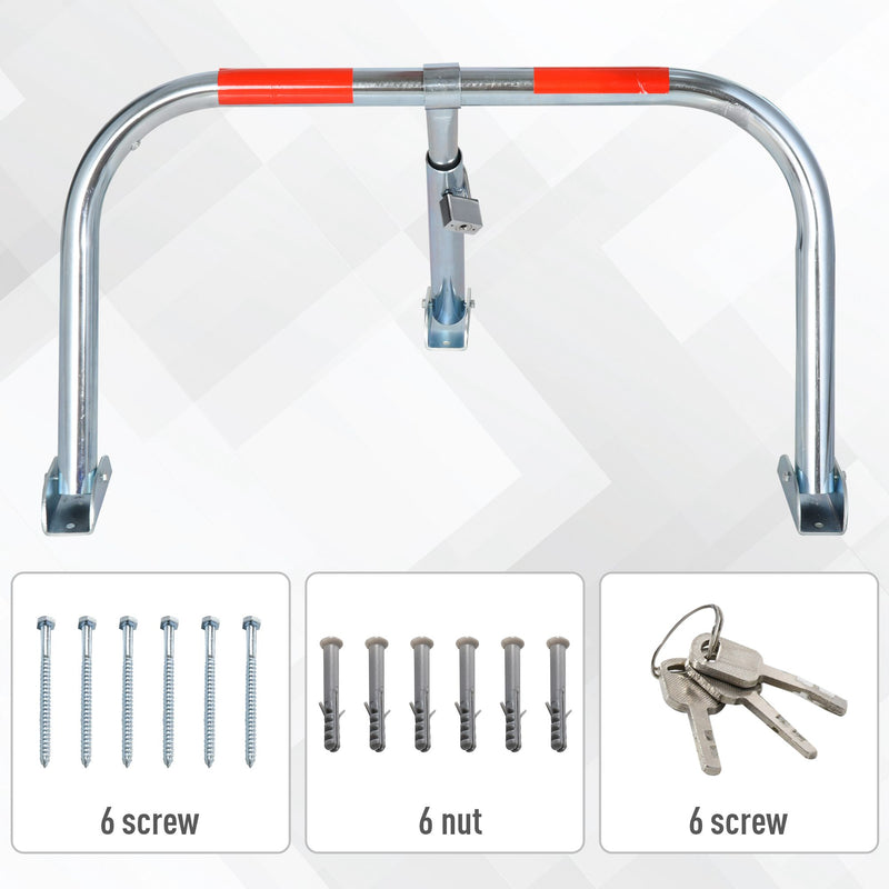 Barriera Dissuasore di Parcheggio Sosta 76,5x47x40,5 cm in Metallo -6