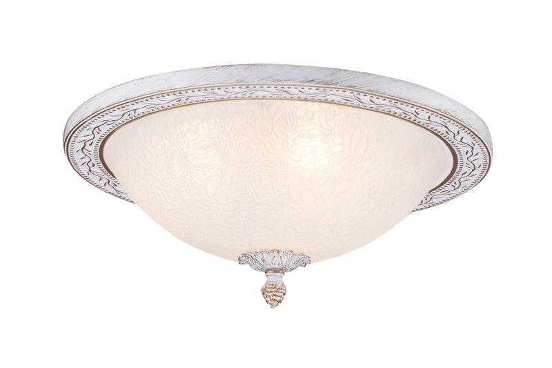 Plafoniera Ceiling & Wall in Metallo Aritos Bianco con Oro-1