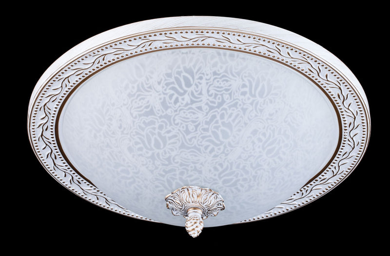 Plafoniera Ceiling & Wall in Metallo Aritos Bianco con Oro-3