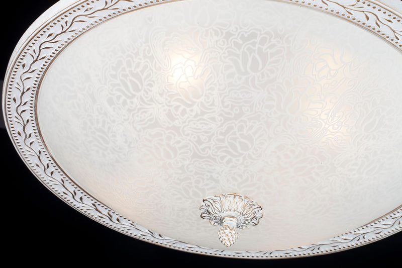 Plafoniera Ceiling & Wall in Metallo Aritos Bianco con Oro-4