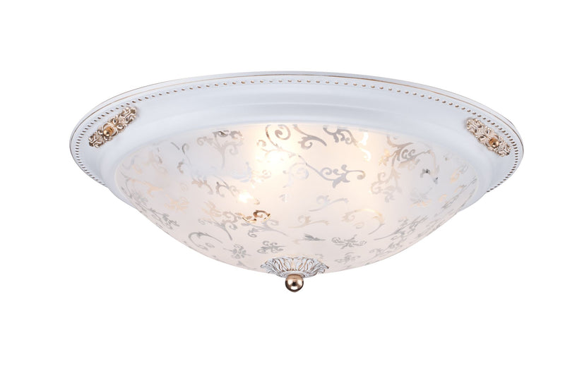 Plafoniera Ceiling & Wall in Metallo Diametrik Bianco con Oro-1