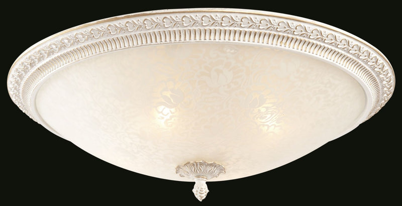 Plafoniera Ceiling & Wall in Metallo Pascal Bianco con Oro-3