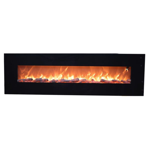 prezzo Elektrischer Wandkamin 182,5 x 55 x 13,9 cm 1500 W Flammeneffekt Sined Pordoi Schwarz