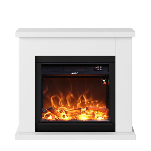 Camino Elettrico da Pavimento 99x88,3x25 cm Effetto Fiamma 1500W Sined Asciano Bianco online