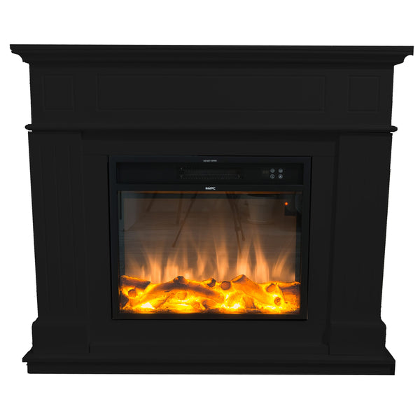 Camino Elettrico da Pavimento 110x95x25 cm Effetto Fiamma 1500W Sined Pienza Nero online