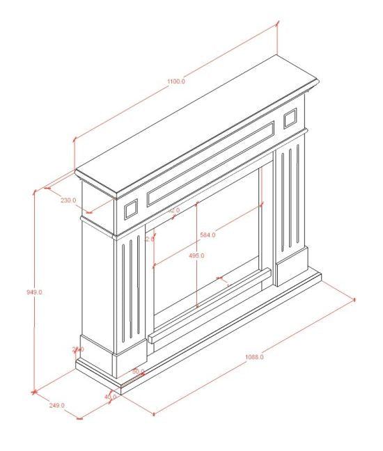 Camino Elettrico da Pavimento 110x95x25 cm Effetto Fiamma 1500W Sined Pienza Turchese-5