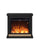 Camino Elettrico da Pavimento 75x67,8x24,5 cm Effetto Fiamma 1500W Sined Sorano Nero