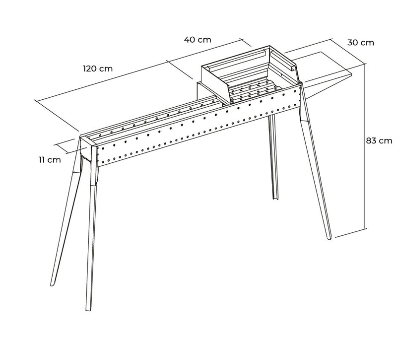 Cuoci Arrosticini a Carbone 160 cm con Barbecue Lisa Luxury Miami Grill 1200+400-7