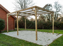 Pergola da Giardino 3x4,98x2,47 m in Legno Copertura in PVC -2