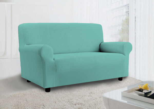 online Stretch-Sofabezug aus Aqua Green Vanity Cotton