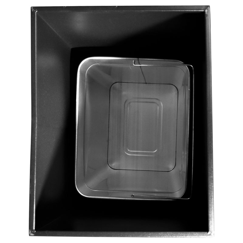 Cestino Gettacarte Posacenere 30,6x60x24,5 cm in Metallo Nero Opaco 17L per Interno Esterno-3