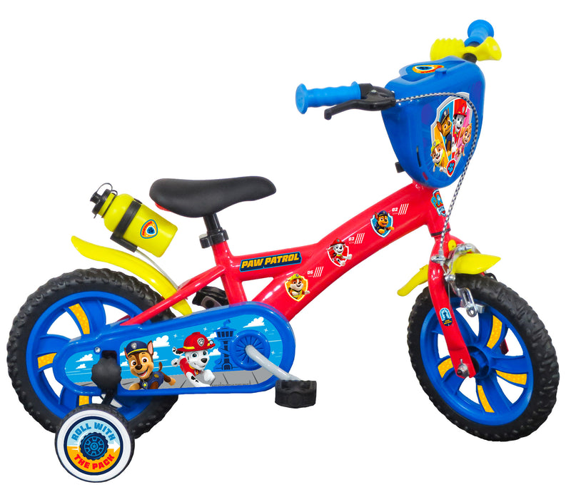 Bicicletta per Bambino 12” 1 Freno Gomme in Eva Paw Patrol Rossa-1